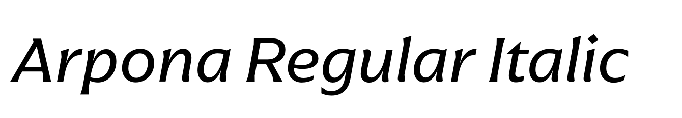 Arpona Regular Italic